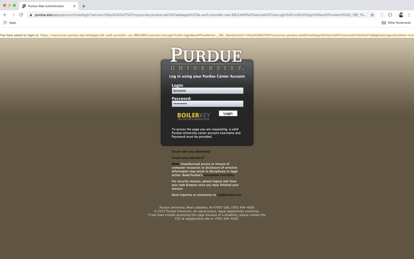 MyPurdue Login