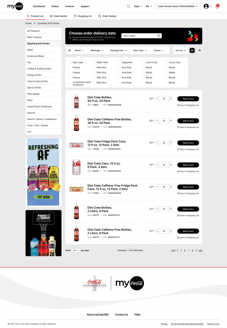 Sort Section with Long Brand Name